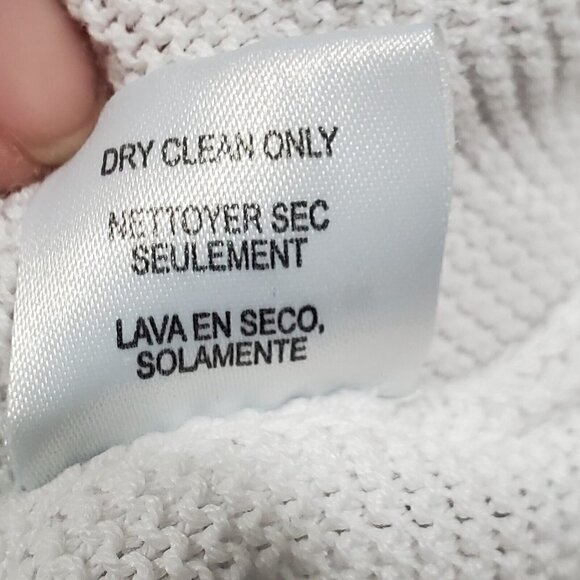 W By Worth Women's Ribbed Open Front Long Sleeve Cardigan Sweater White Pocket S - Picture 8 of 12